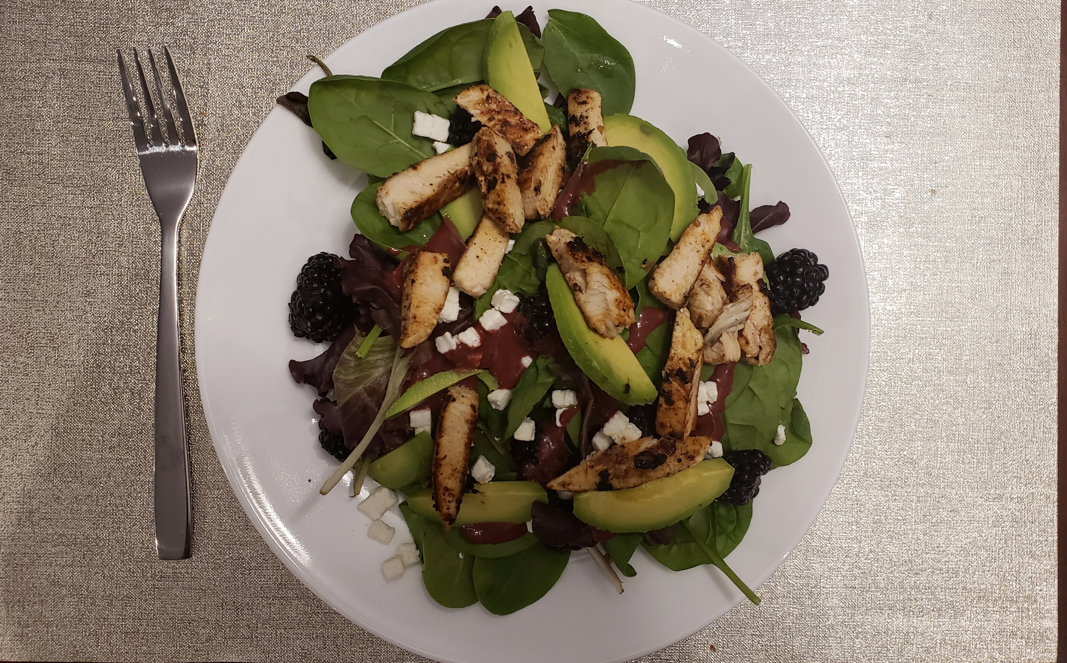 Figure 1: Blackberry balsamic chicken salad