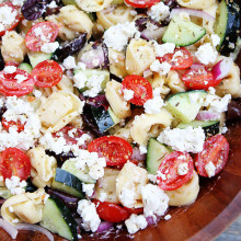 Figure 1: Greek tortellini salad