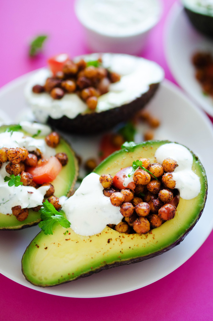 Figure 1: Roasted chickpeas stuff avocado